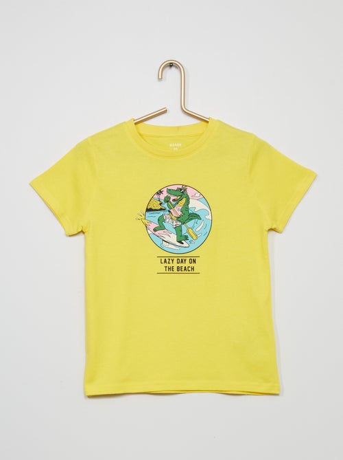 T-shirt em jersey com estampado - Kiabi