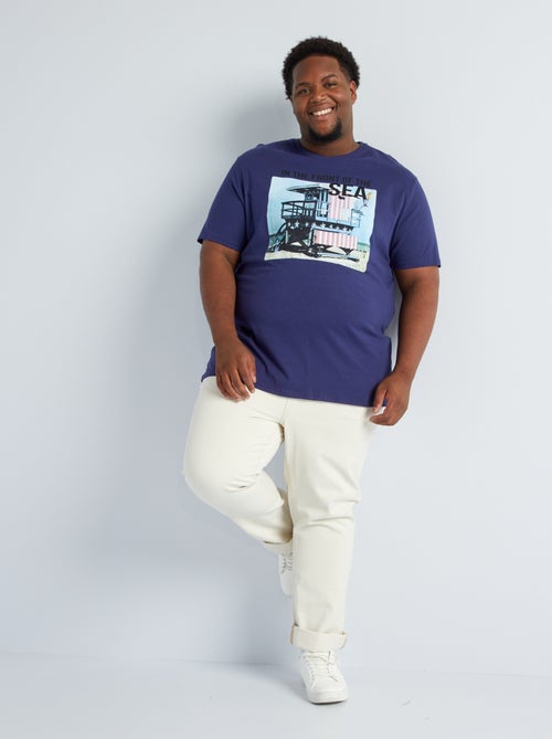 T-shirt em jersey com estampado - Kiabi
