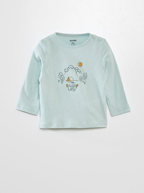 T-shirt em jersey com estampado - Kiabi