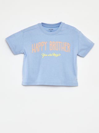 T-shirt em jersey com estampado