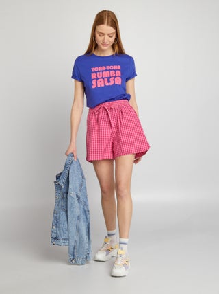 T-shirt em jersey com estampado