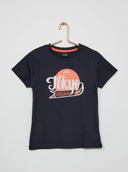 T-shirt em jersey com estampado - Kiabi