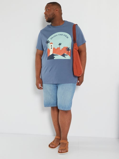 T-shirt em jersey com estampado - Kiabi