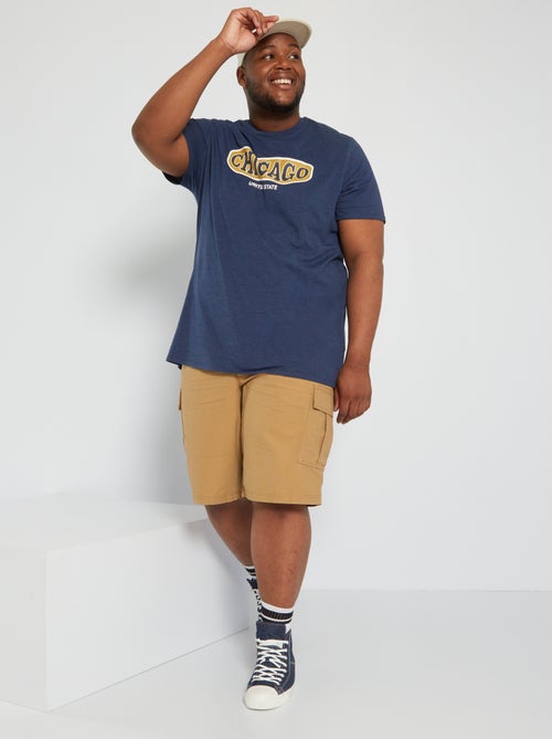 T-shirt em jersey com estampado - Kiabi