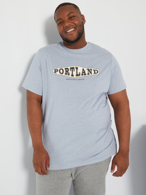 T-shirt em jersey com estampado - Kiabi