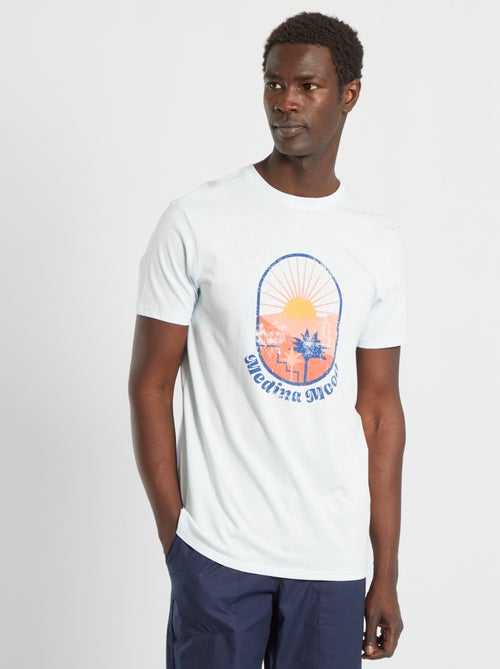 T-shirt em jersey com estampado - Kiabi