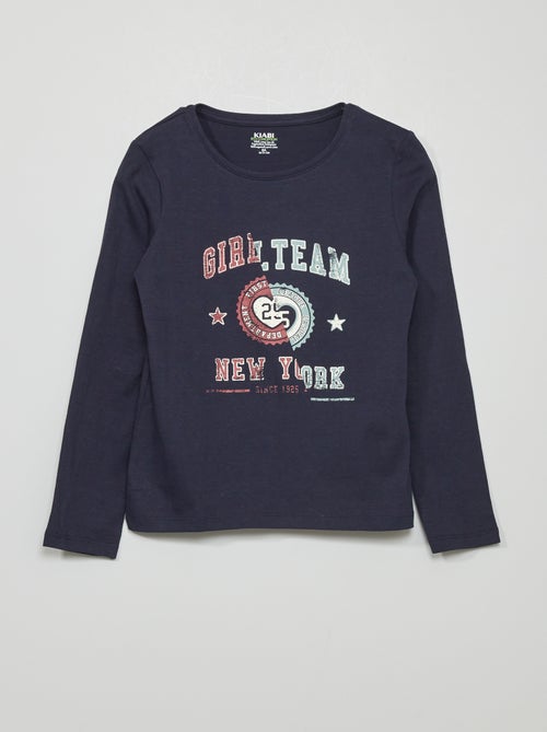 T-shirt em jersey com estampado - Kiabi