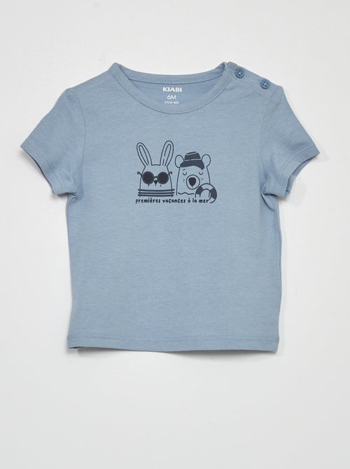 T-shirt em jersey com estampado - Kiabi