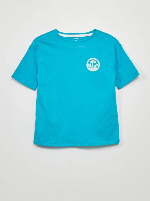 T-shirt em jersey com estampado - Kiabi
