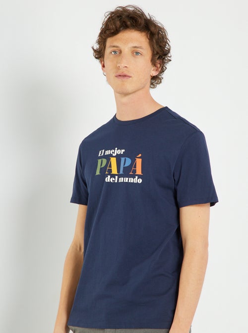 T-shirt em jersey com estampado - Kiabi