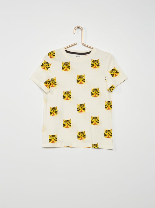 T-shirt em jersey com estampado - Kiabi
