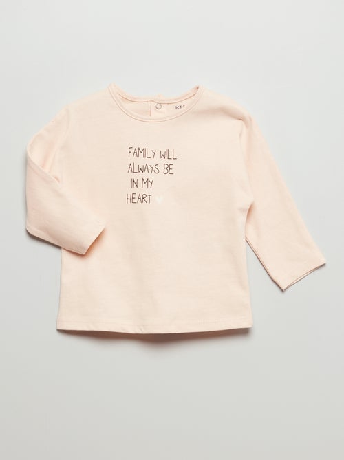 T-shirt em jersey com estampado - Kiabi