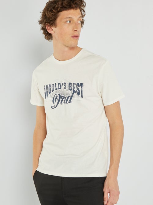 T-shirt em jersey com estampado - Kiabi