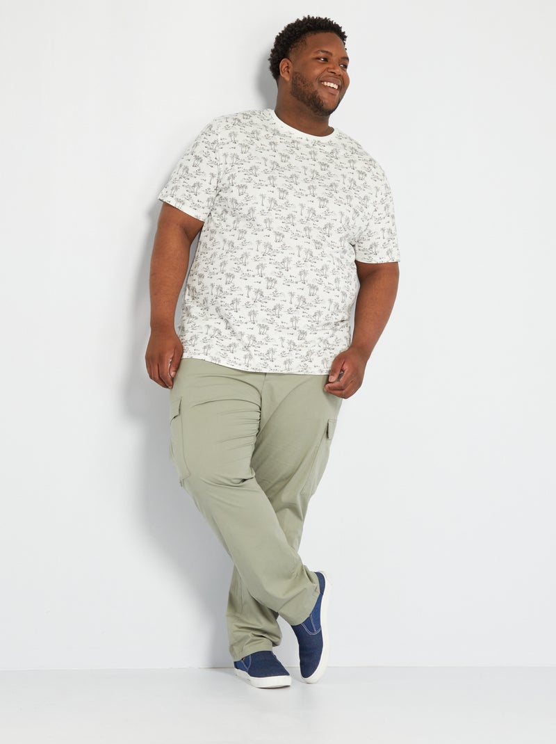 T-shirt em jersey com estampado BRANCO - Kiabi