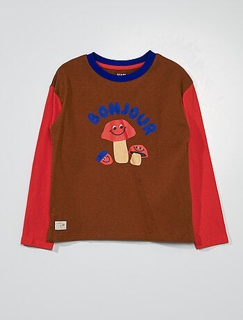 T-shirt em jersey com estampado - Kiabi