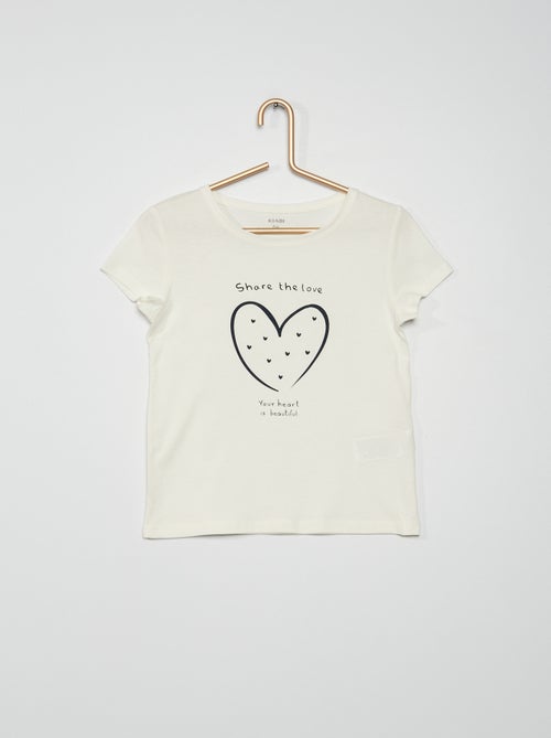 T-shirt em jersey com estampado - Kiabi