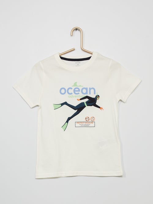 T-shirt em jersey com estampado - Kiabi