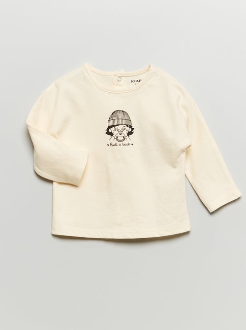 T-shirt em jersey com estampado - Kiabi