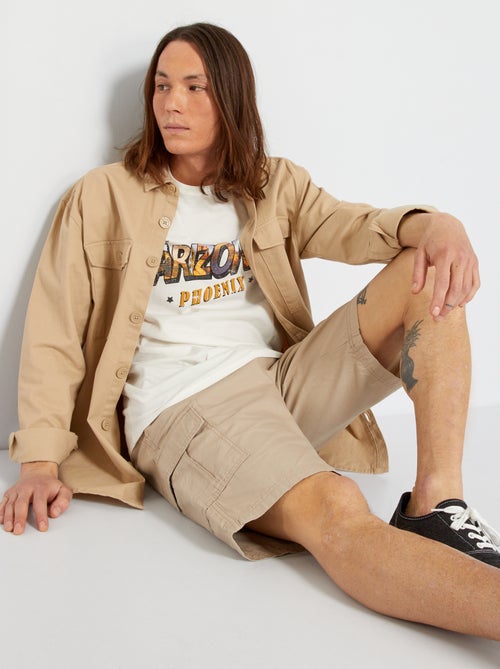 T-shirt em jersey com estampado - Kiabi
