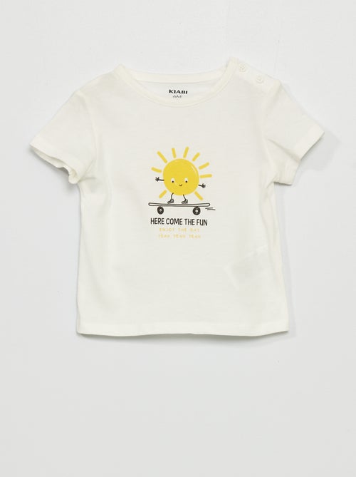 T-shirt em jersey com estampado - Kiabi