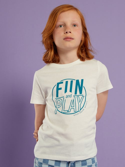 T-shirt em jersey com estampado - Kiabi