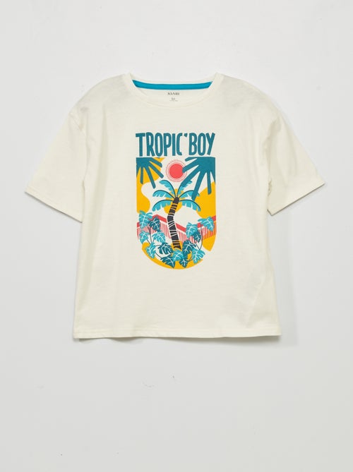 T-shirt em jersey com estampado - Kiabi