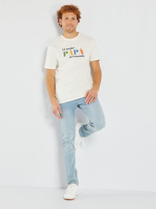 T-shirt em jersey com estampado - Kiabi