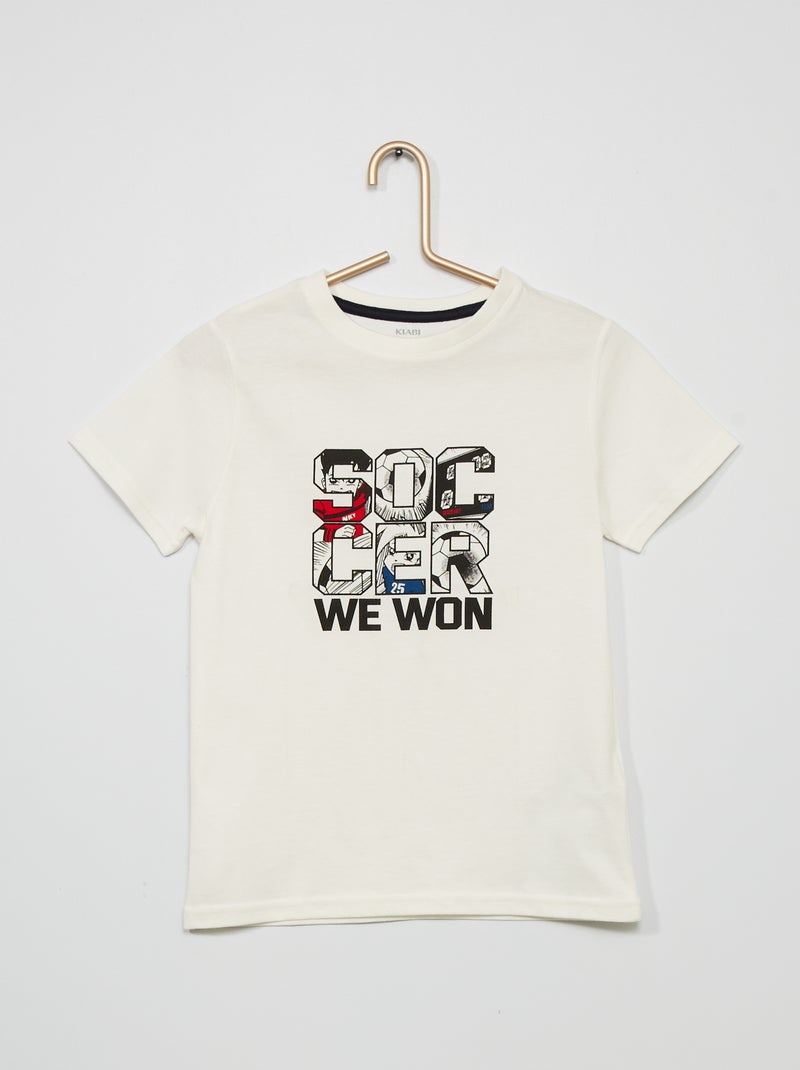 T-shirt em jersey com estampado CINZA - Kiabi