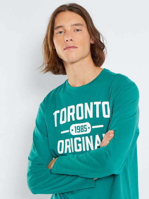 T-shirt em jersey com estampado de fantasia - Kiabi