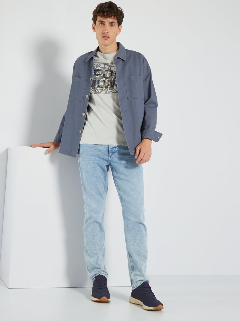 T-shirt em jersey com estampado de fantasia CINZA - Kiabi