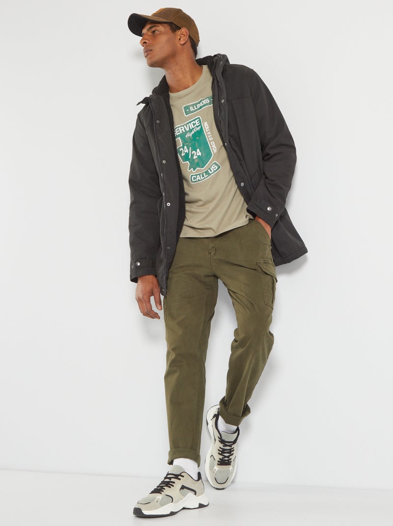 T-shirt em jersey com estampado de fantasia VERDE - Kiabi