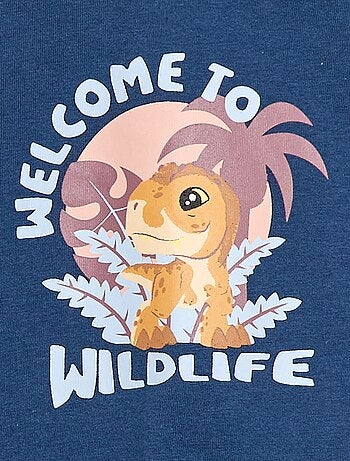 T-shirt em jersey com estampado 'Jurassic World'