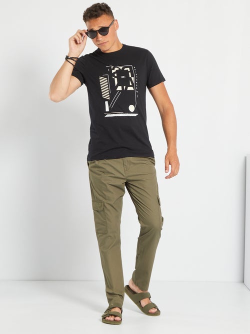 T-shirt em jersey com estampado - Kiabi
