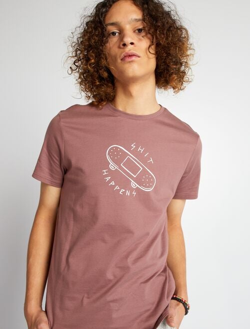T-shirt em jersey com estampado - Kiabi