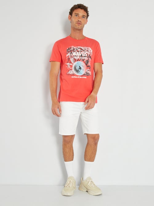 T-shirt em jersey com estampado - Kiabi