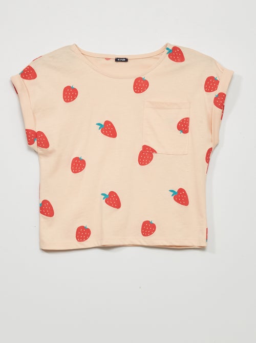 T-shirt em jersey com estampado - Kiabi