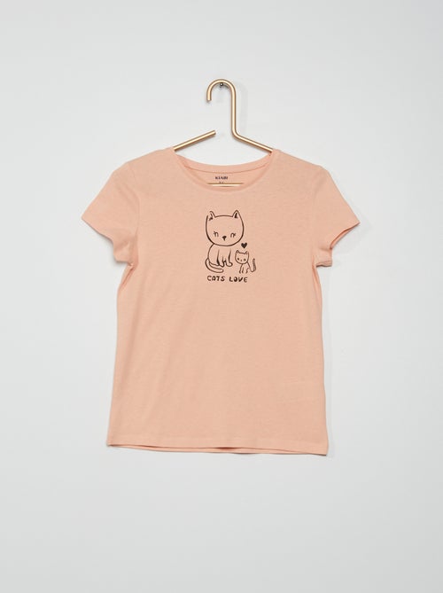 T-shirt em jersey com estampado - Kiabi