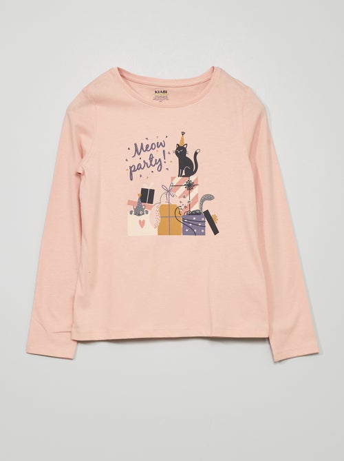 T-shirt em jersey com estampado - Kiabi