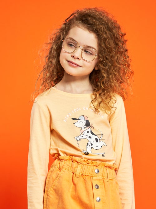 T-shirt em jersey com estampado - Kiabi