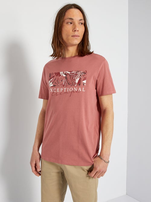 T-shirt em jersey com estampado - Kiabi