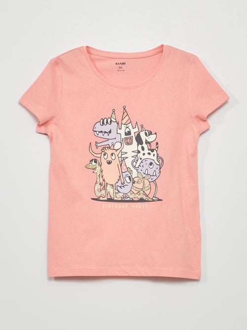 T-shirt em jersey com estampado - Kiabi