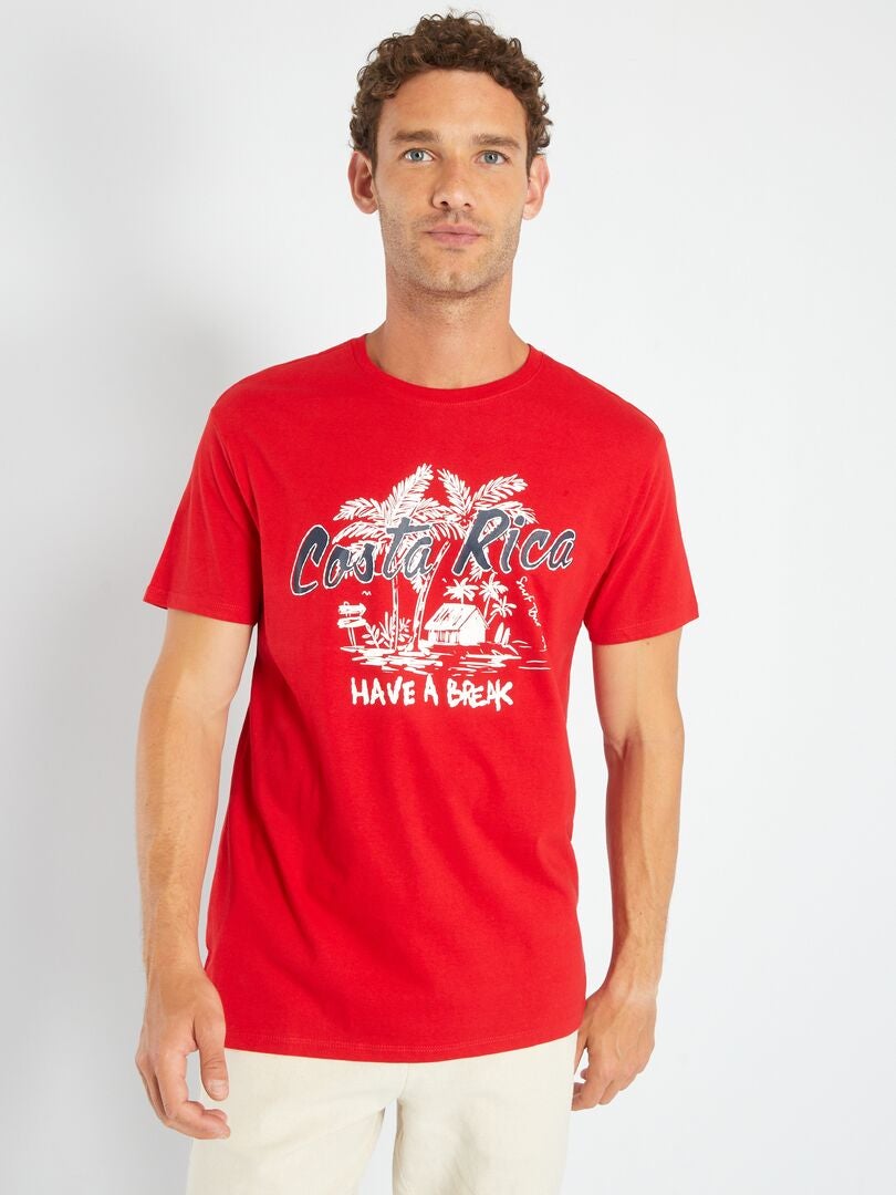 T-shirt em jersey com estampado ROXO - Kiabi