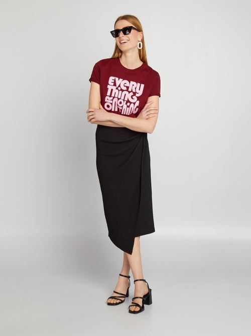 T-shirt em jersey com estampado - Kiabi