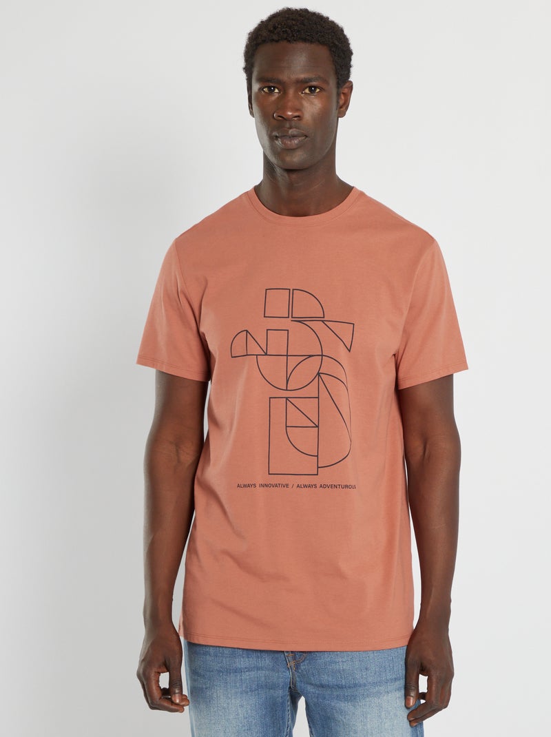 T-shirt em jersey com estampado ROXO - Kiabi