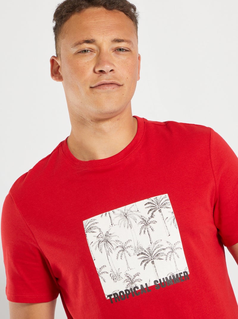 T-shirt em jersey com estampado ROXO - Kiabi