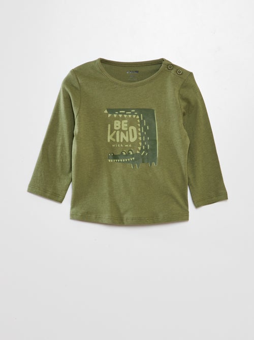 T-shirt em jersey com estampado - Kiabi