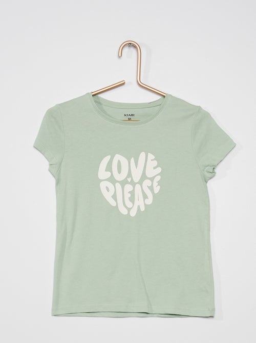 T-shirt em jersey com estampado - Kiabi
