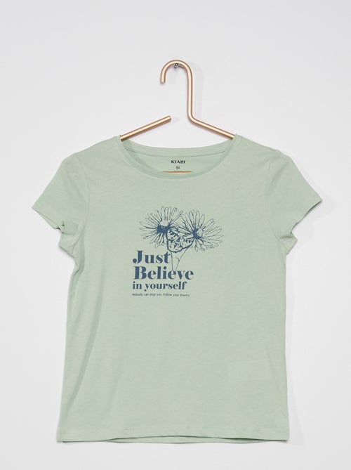 T-shirt em jersey com estampado - Kiabi