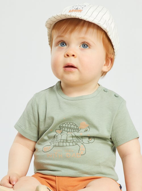 T-shirt em jersey com estampado - Kiabi