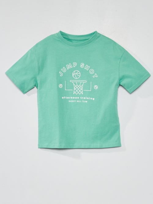 T-shirt em jersey com estampado - Kiabi